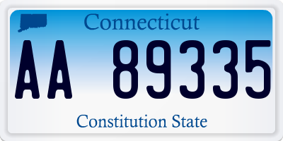 CT license plate AA89335