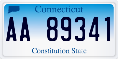 CT license plate AA89341