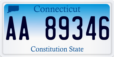 CT license plate AA89346