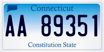 CT license plate AA89351