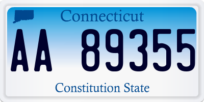 CT license plate AA89355