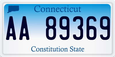 CT license plate AA89369