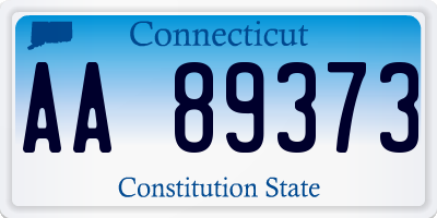 CT license plate AA89373