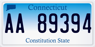 CT license plate AA89394