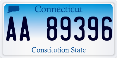 CT license plate AA89396