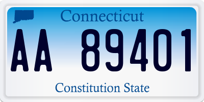 CT license plate AA89401