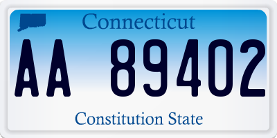 CT license plate AA89402