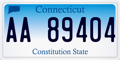 CT license plate AA89404