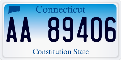 CT license plate AA89406