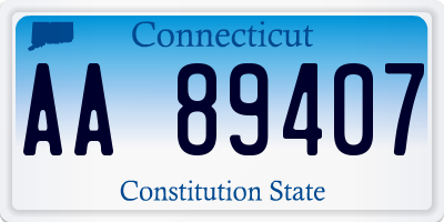 CT license plate AA89407