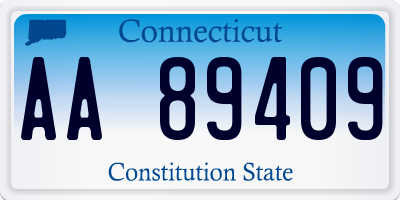 CT license plate AA89409