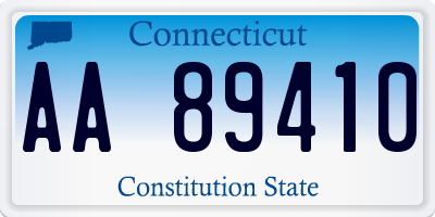 CT license plate AA89410