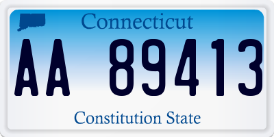 CT license plate AA89413