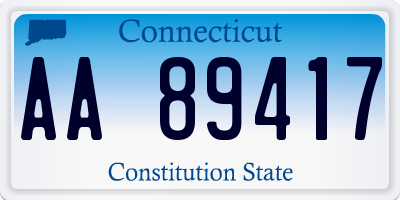 CT license plate AA89417