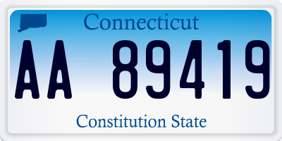 CT license plate AA89419