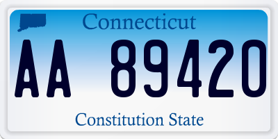 CT license plate AA89420