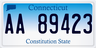 CT license plate AA89423