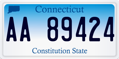 CT license plate AA89424