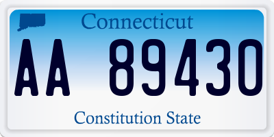 CT license plate AA89430