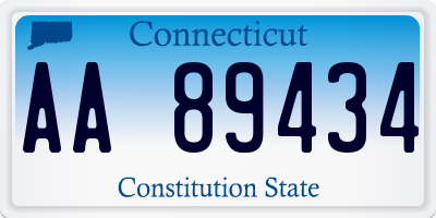 CT license plate AA89434