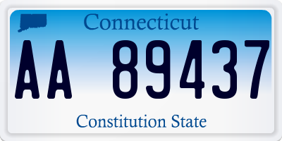 CT license plate AA89437