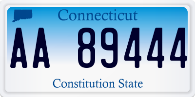 CT license plate AA89444