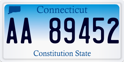 CT license plate AA89452