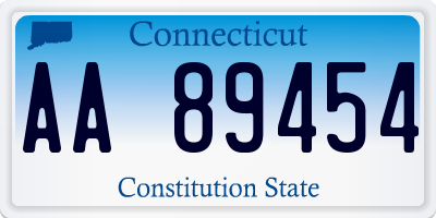 CT license plate AA89454