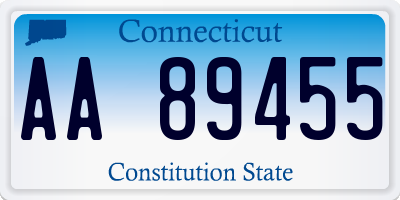 CT license plate AA89455