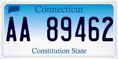 CT license plate AA89462