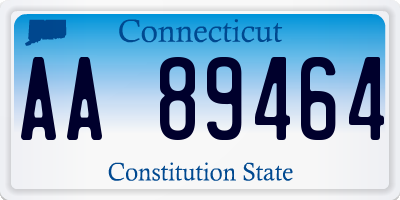 CT license plate AA89464