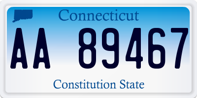 CT license plate AA89467