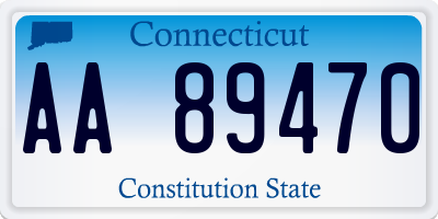 CT license plate AA89470