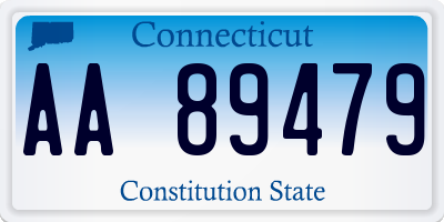 CT license plate AA89479