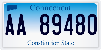 CT license plate AA89480