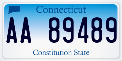 CT license plate AA89489