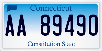 CT license plate AA89490