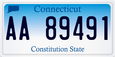 CT license plate AA89491