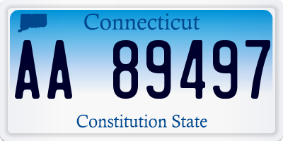 CT license plate AA89497