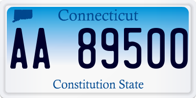 CT license plate AA89500