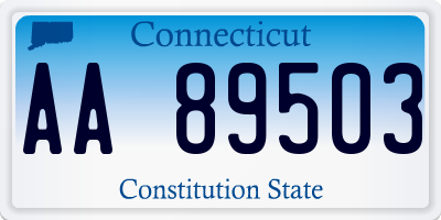 CT license plate AA89503