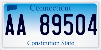 CT license plate AA89504