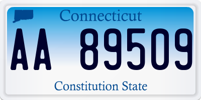 CT license plate AA89509