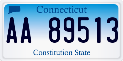 CT license plate AA89513