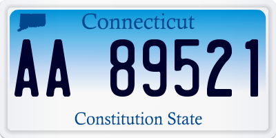 CT license plate AA89521