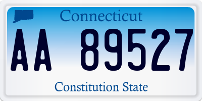 CT license plate AA89527