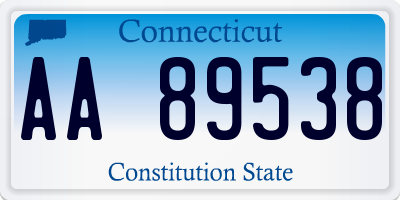 CT license plate AA89538