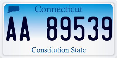 CT license plate AA89539