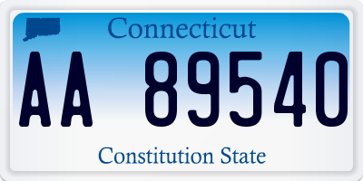 CT license plate AA89540