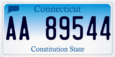 CT license plate AA89544